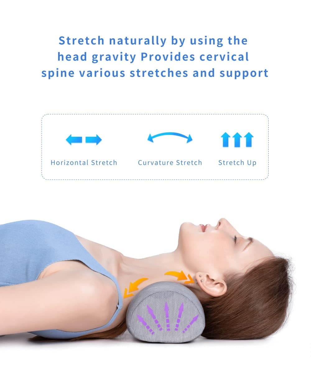 Bespilow Small Neck Roll Pillow,Say Goodbye to Neck Pain, Cervical Memory Foam Pillow for Tension Muscle Relief, Contour Support, Shoulder Pain Relaxer with Breathable Pillowcase, Odorless thumbnail 3