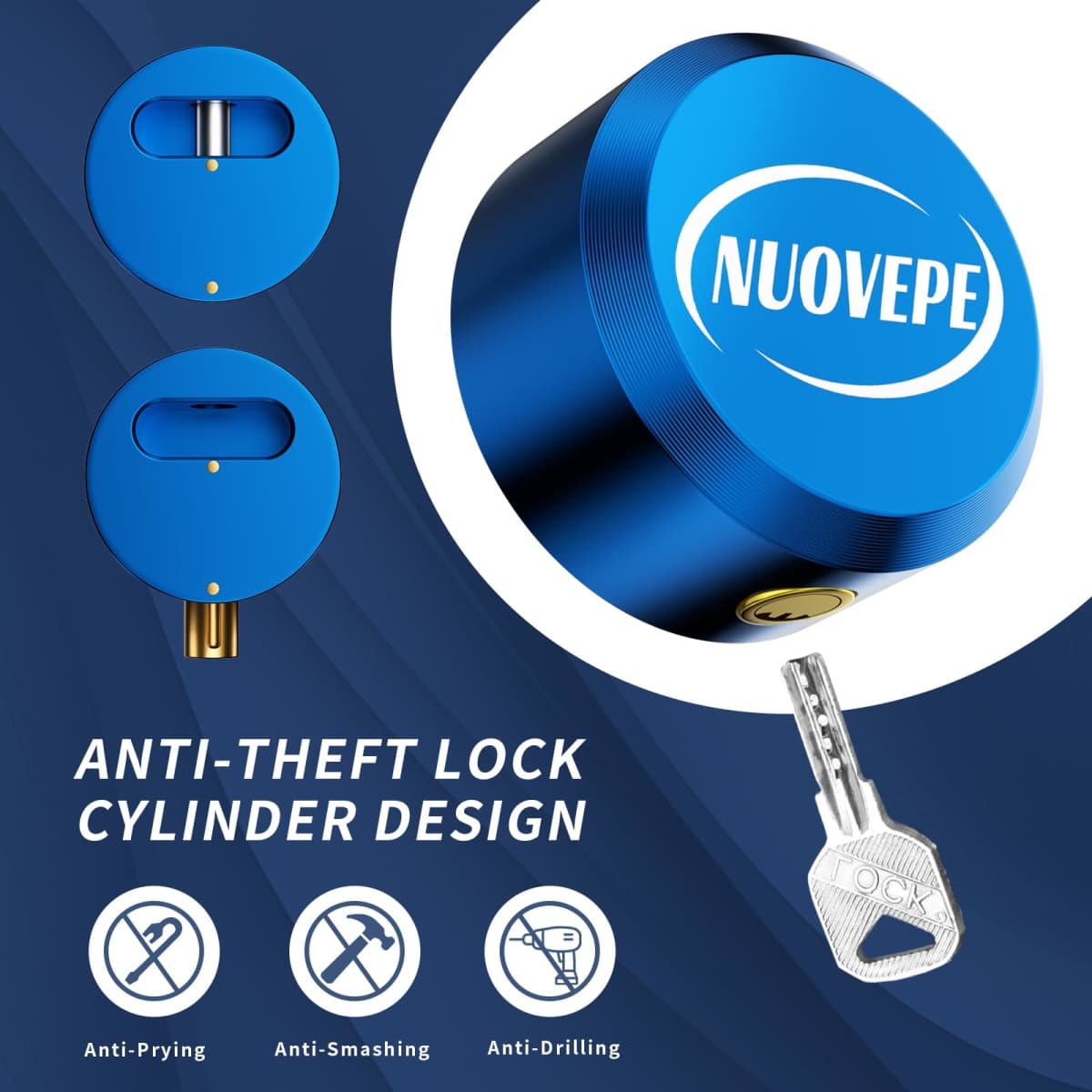 NUOVEPE 2 5/16 Inch Trailer Hitch Lock Secures Coupler & Safety Chains thumbnail 3