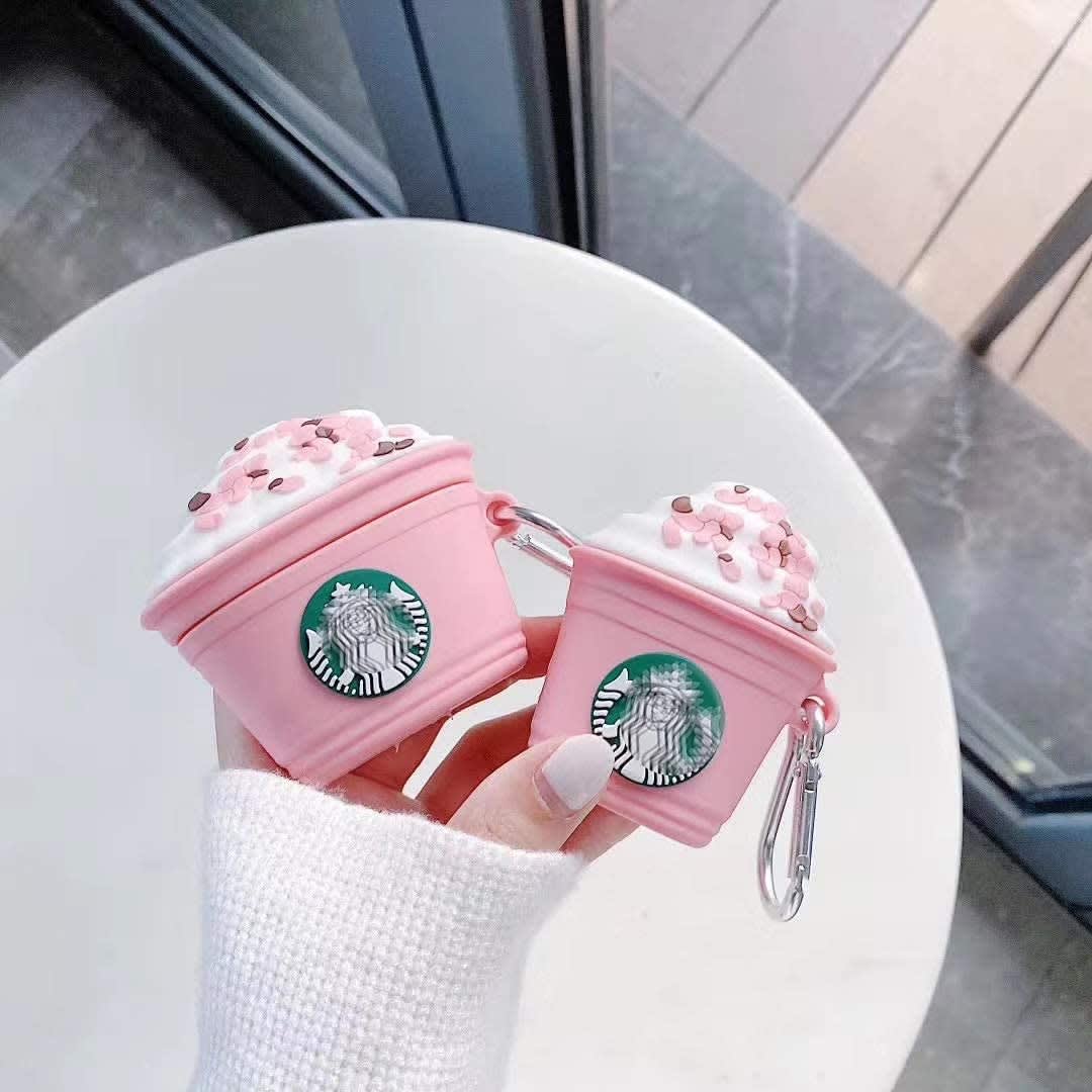 Cute Kawaii Ice Cream Cup Case for AirPods Pro 2nd Generation (Pink) thumbnail 2