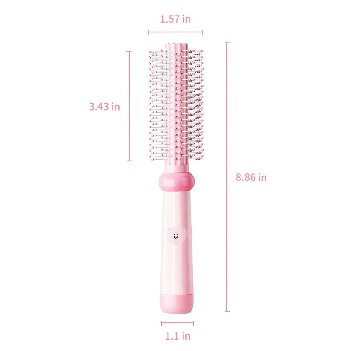 Round Hair Brush, Detangling Fluffy Scalp Brush with Ergonomic Big Handle, Plastic Lightweight Macron Styling Color Comb for Faster Blow Drying and Volume for Long,Thick, Curly Hair Women/Girls/Kids thumbnail 2