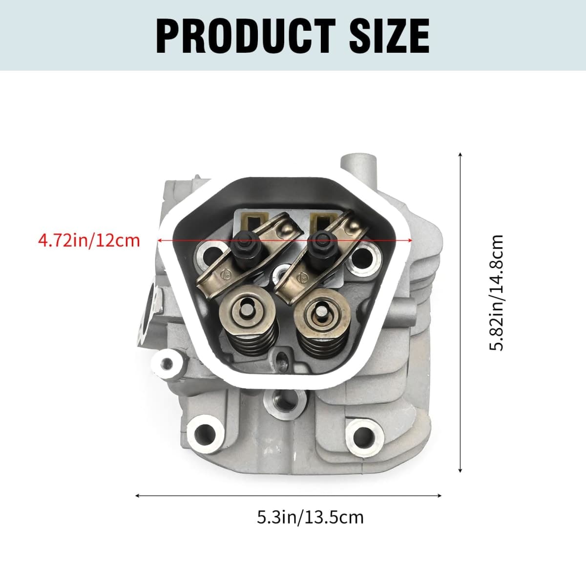 Newnessai Cylinder Head Assembly with Valve Spring Spark Plug Insulator Head Gasket Carburetor Gasket, Replacement for Honda GX240 8HP GX270 9HP Engine thumbnail 2