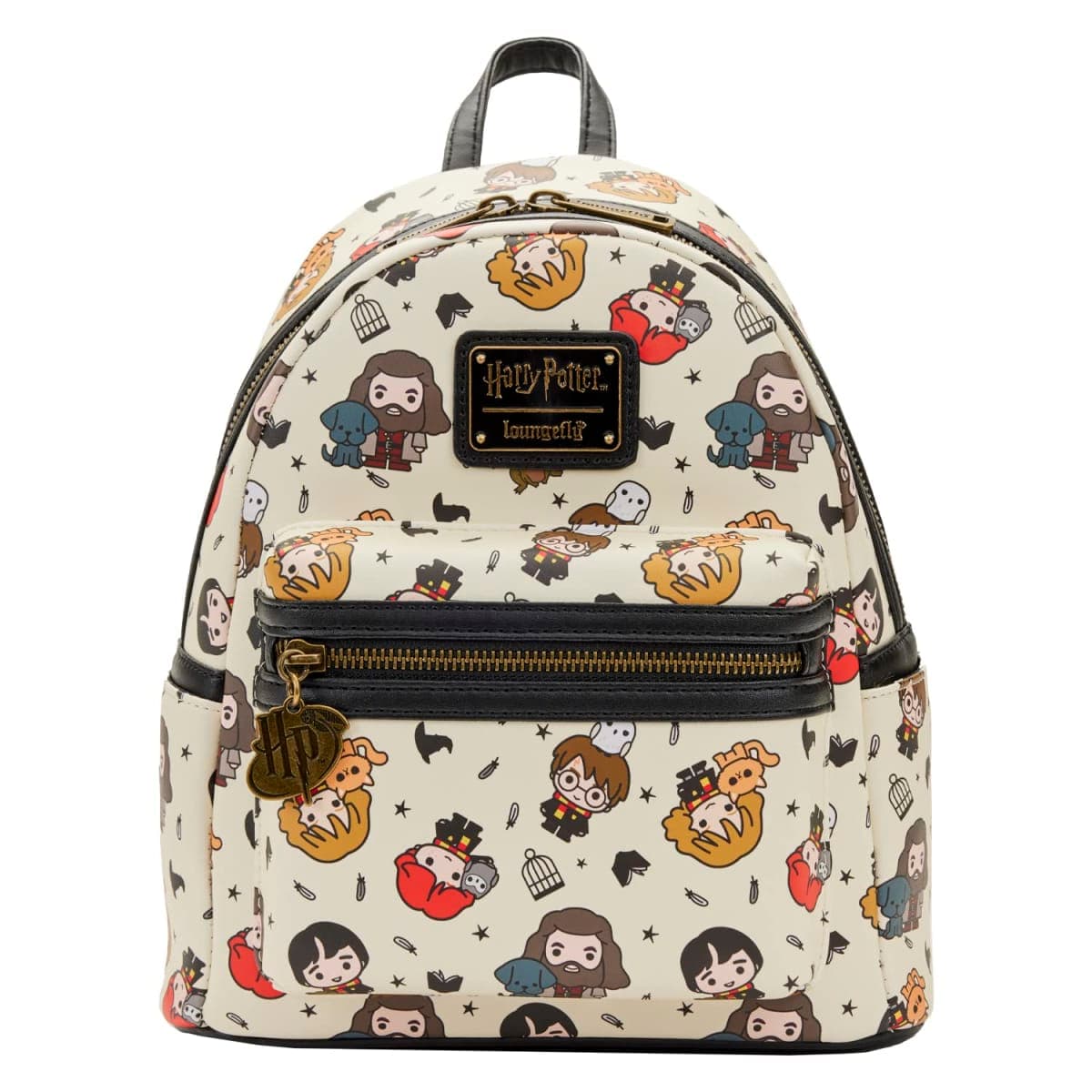 Loungefly Harry Potter Chibi Art All Over Print Womens Double Strap Shoulder Bag Purse, Multi, One Size