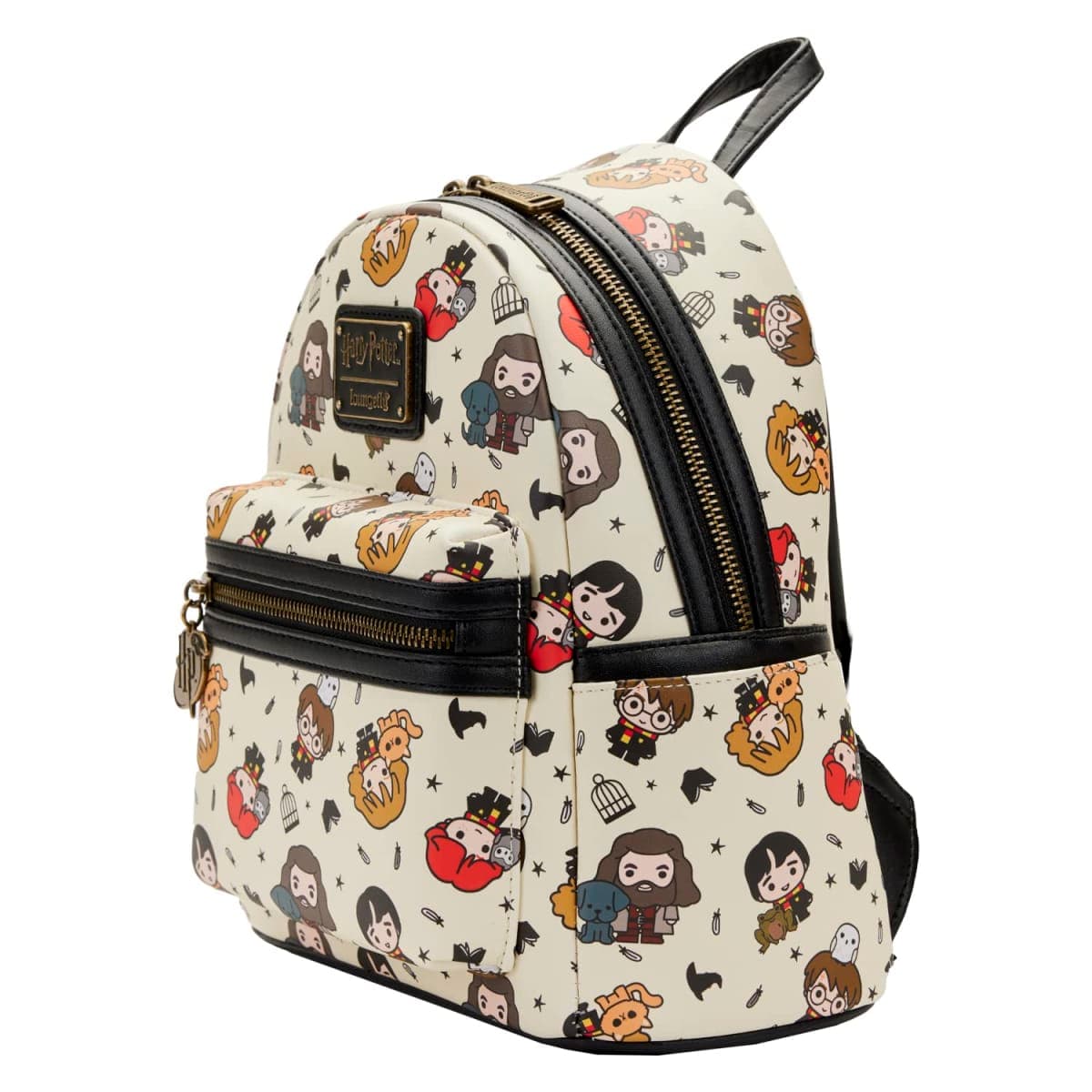 Loungefly Harry Potter Chibi Art All Over Print Womens Double Strap Shoulder Bag Purse, Multi, One Size thumbnail 2