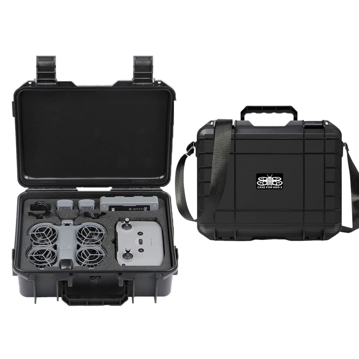 FSIDIWT Neo 2 Hard Case, Waterproof Travel Carrying Case Storage Shoulder Bag for DJI Neo 2 Fly More Combo, RC-N3 Remote Controller and Accessories — image 1