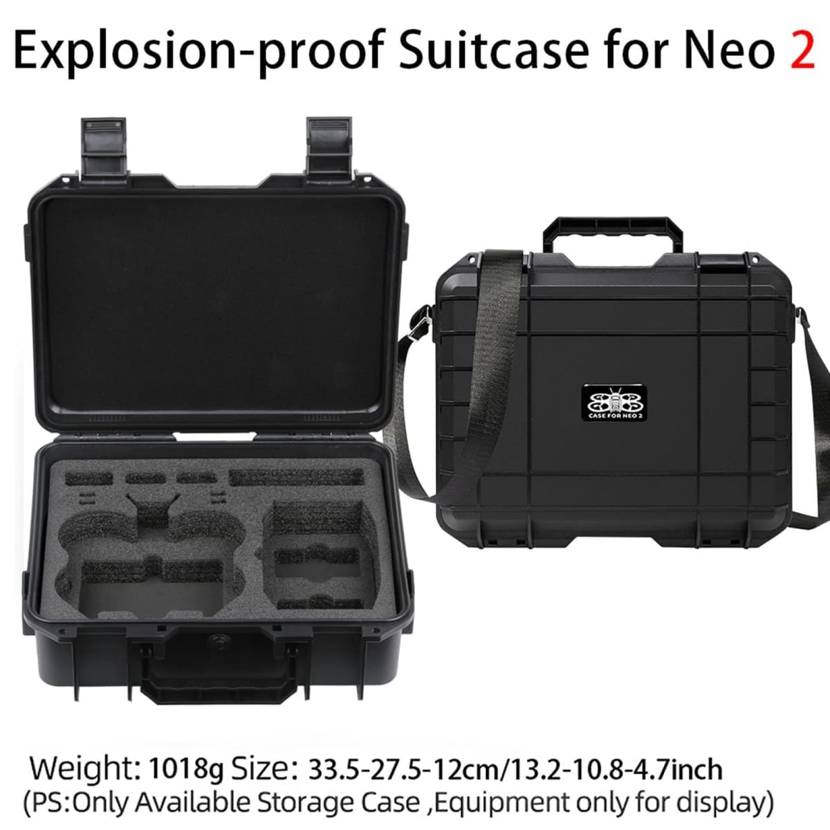 FSIDIWT Neo 2 Hard Case, Waterproof Travel Carrying Case Storage Shoulder Bag for DJI Neo 2 Fly More Combo, RC-N3 Remote Controller and Accessories thumbnail 4