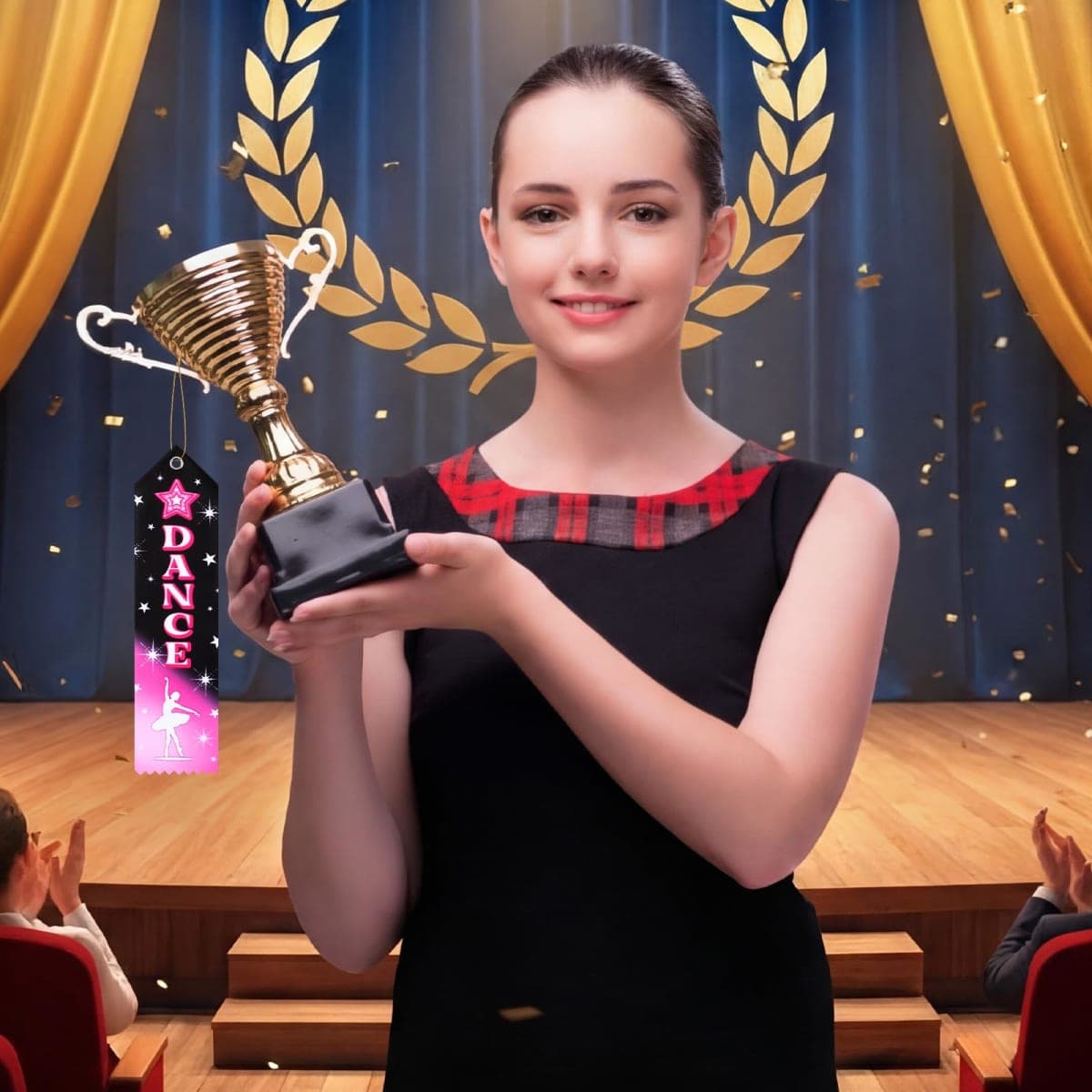 Tingjoo 50 Pcs Dance Award Ribbons Bulk 8 x 2 Inches Dance Achievement Ribbons Bulk with Event Card and Rope Participation Award Prize for Dancing Ballet Competitions Classroom Activities thumbnail 5