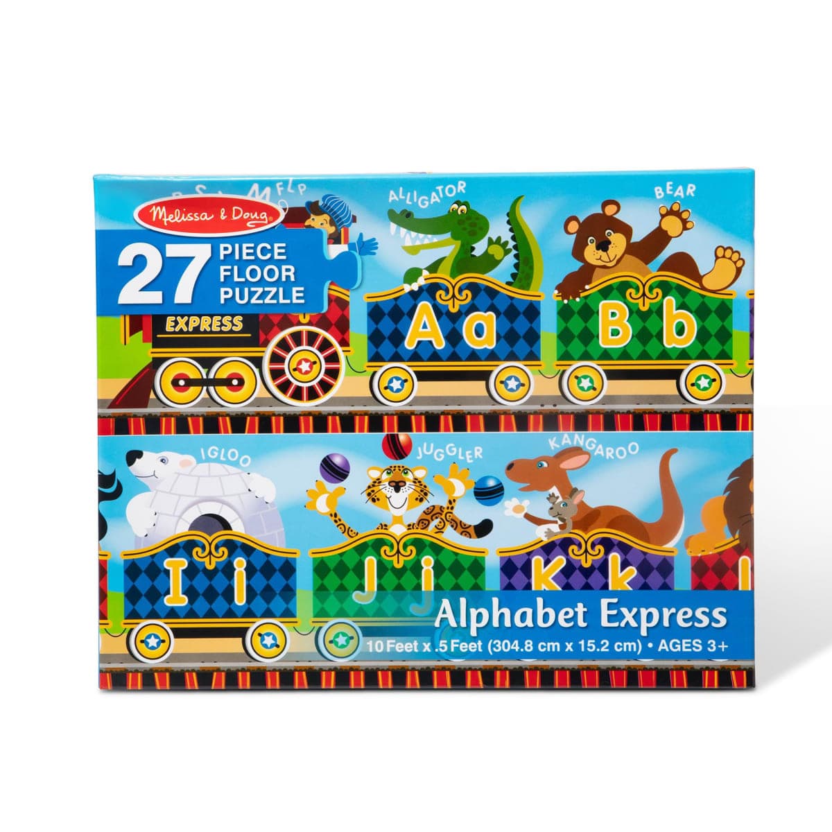 Melissa & Doug Alphabet Express Jumbo Jigsaw Floor Puzzle (27 pcs, 10 feet Long) - FSC CertifiedPreschool ABC Train Puzzle for Kids 3+ thumbnail 3