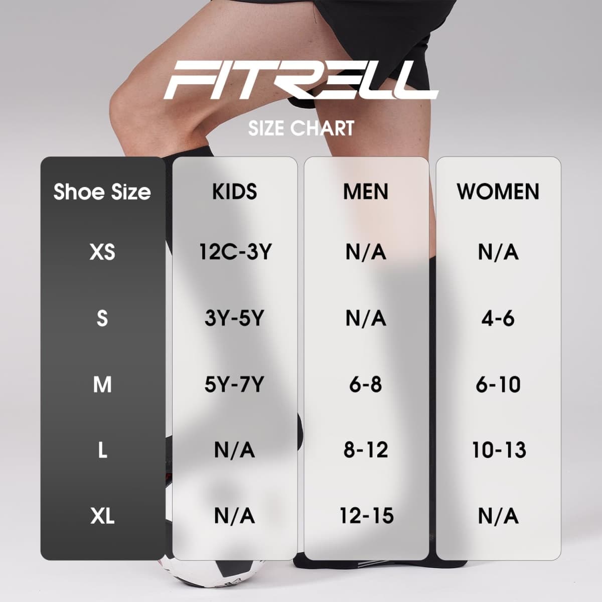 FITRELL 2/3 Pack Soccer Socks For Youth Kids Adult Baseball Softball Football Socks For Men Women Boys Girls, Light Blue*2, XS thumbnail 4