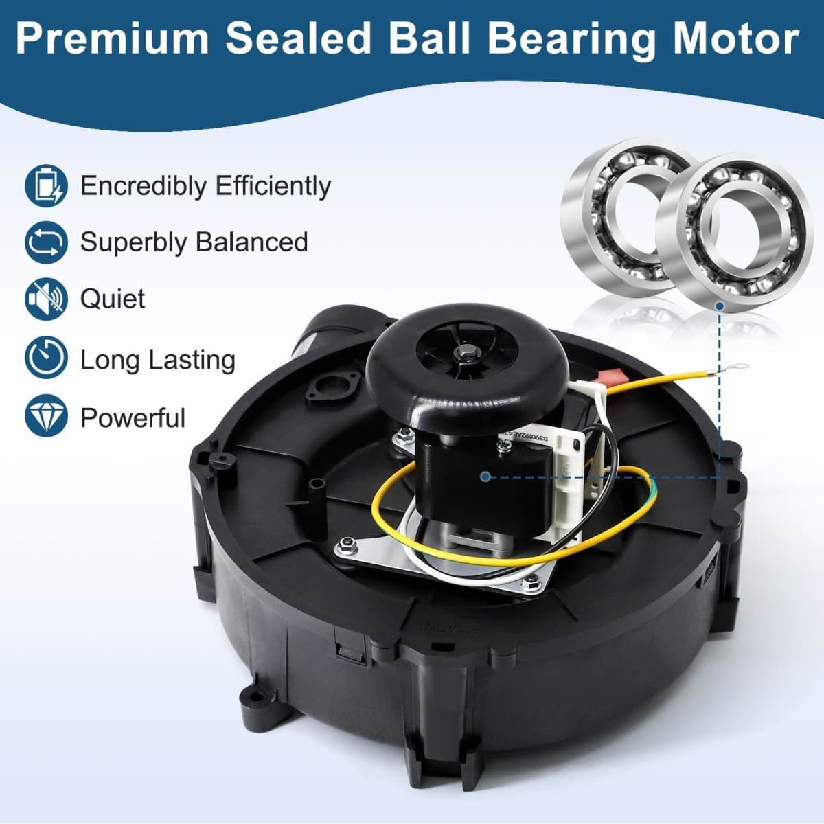 Aibabcue Furnace Draft Inducer Blower Motor Replaces Goodman 22307501, 0171M00001S, Rotom FB-RFB501, Jakel J238-150-15293, 119384-00 thumbnail 4