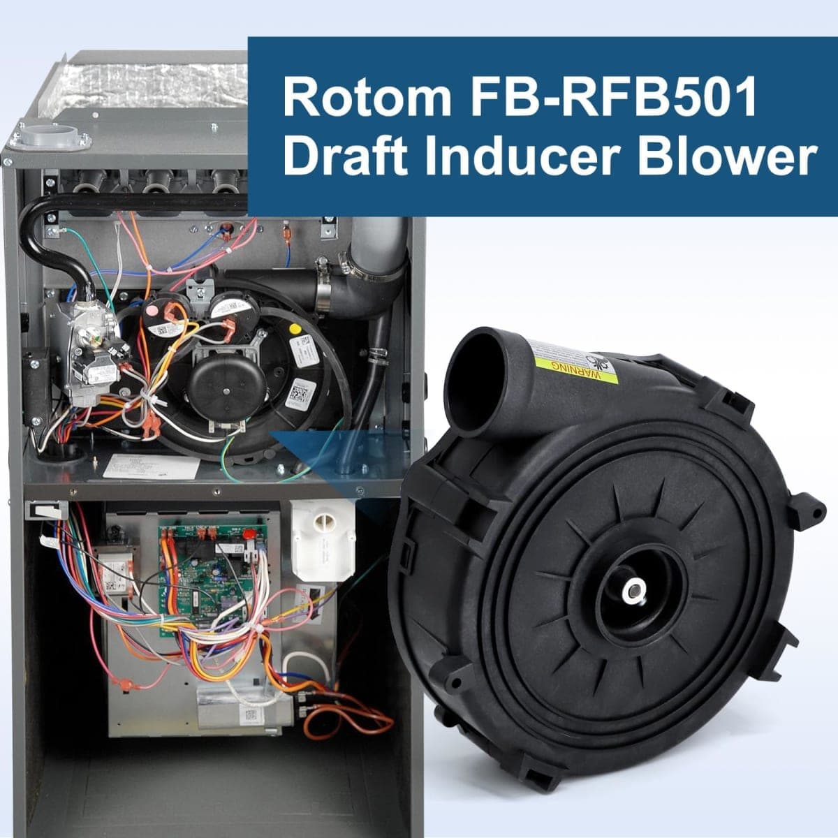 Aibabcue Furnace Draft Inducer Blower Motor Replaces Goodman 22307501, 0171M00001S, Rotom FB-RFB501, Jakel J238-150-15293, 119384-00 thumbnail 5