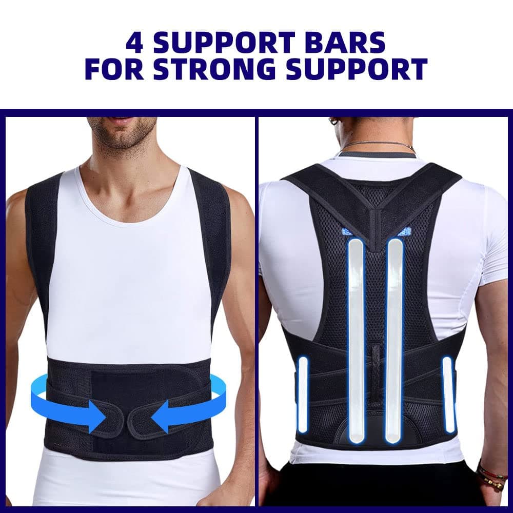 Upgraded Posture Corrector for Men and Women, New Version Lumbar Support to Improve Posture and Pain Relief, Full Back Support for Neck, Shoulder Pain, thumbnail 2