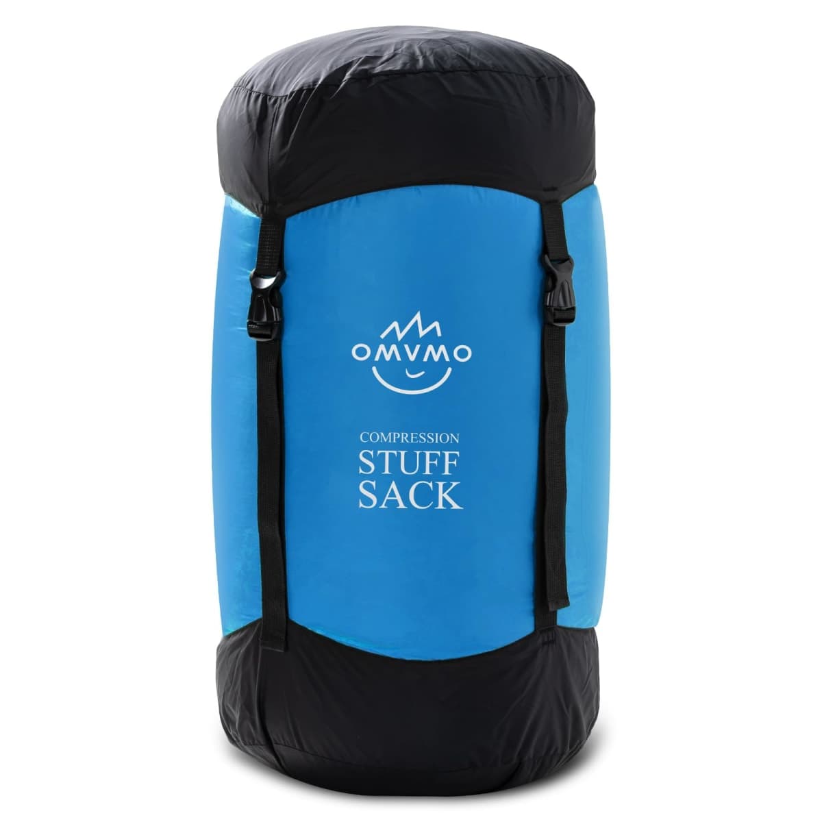 OMVMO Sleeping Bag Stuff Sack, 11L/18L/30L/45L/52L Water-Resistant Compression Sack,Anti-Tear Ultra Light Nylon Storage Bag，Black/Yellow/Orange/Dark Blue/Dark Green/Sky Blue (Sky Blue, S/12L) — image 1