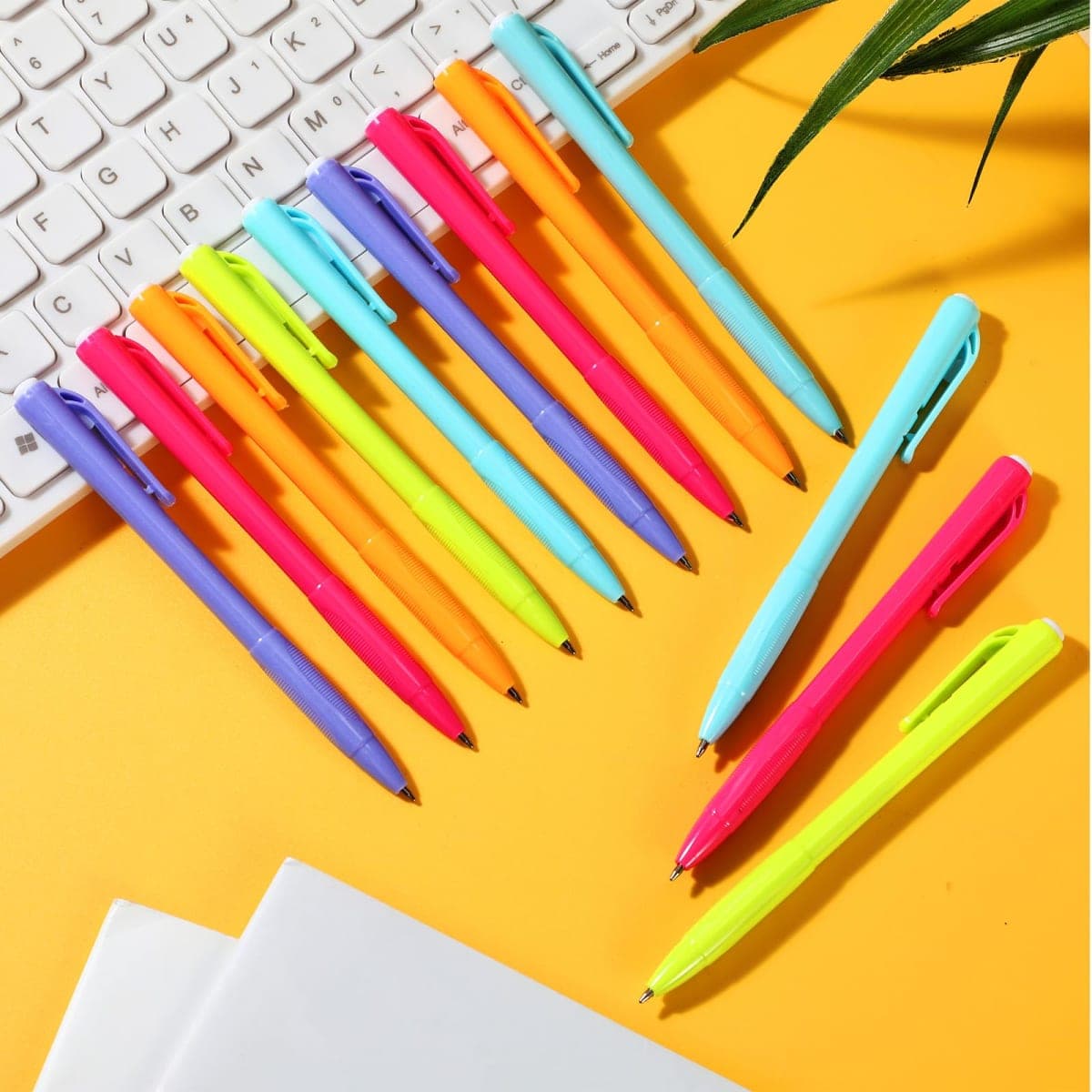 Meanplan 100 Pcs Ballpoint Pens Bulk Retractable Black Ink Pens 1mm Colorful Aesthetic Writing Supply for Journaling Note Home Business Office College Supplies, 5.7 x 0.4 Inch(Pastel,Novel Style) thumbnail 4