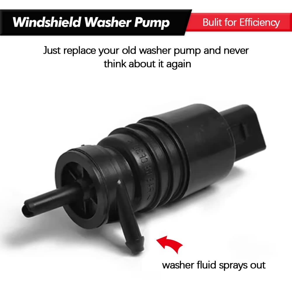 Front Windshield Washer Pump w/Grommet Replacement for BMW E46 M3 M5 X3 X5 Z3 Z4 Z8 Mercedes-Benz E250 E300 E320 E500 E550 E63 AMG Replaces OEM 67128362154, 67128377612, 21323-232316B thumbnail 3