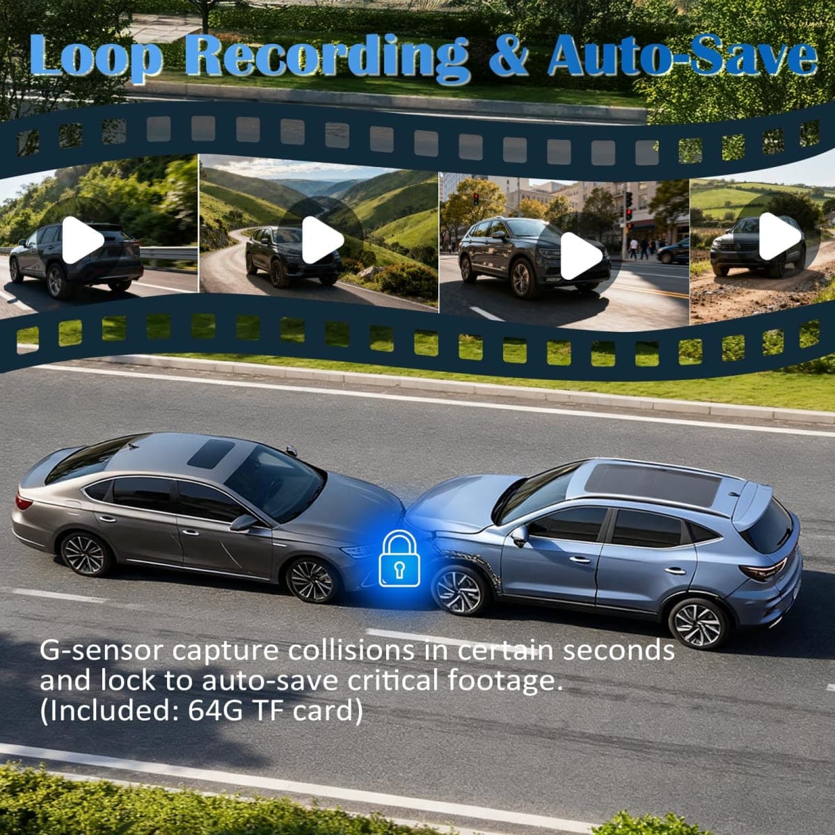 8.1" HD Carplay Screen for Car Stereo, 2K Dash Cam Wireless Portable Touch Screen Car Play with Apple Carplay & Android Auto with thumbnail 5
