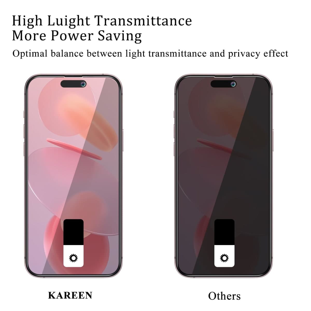 KAREEN 2 Pack Privacy Screen Protector for iPhone 16 Plus 6.7-Inch Anti Spy Private Tempered Glass Film, Easy to Install, Anti Scratch, Bubble Free, Case Friendly thumbnail 4