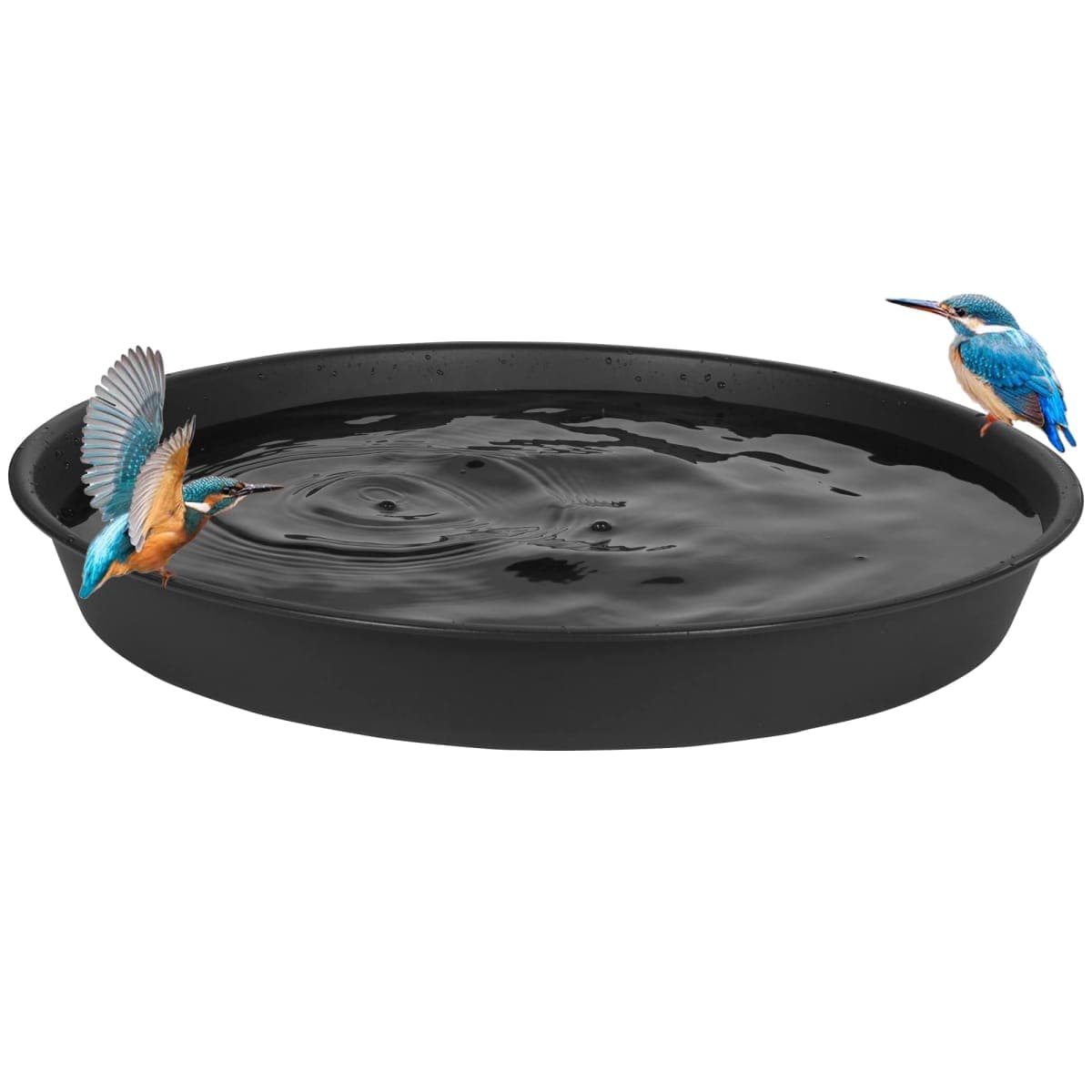Bleuhome 2 Pack of Bird Bath Bowl 14 inch, 1.6" Depth, 12 14 16 18 19 inch Heavy Duty BirdBath Bowls only, Plastic Round Large Plant Saucer Dish for Garden (14", Terracotta) thumbnail 3