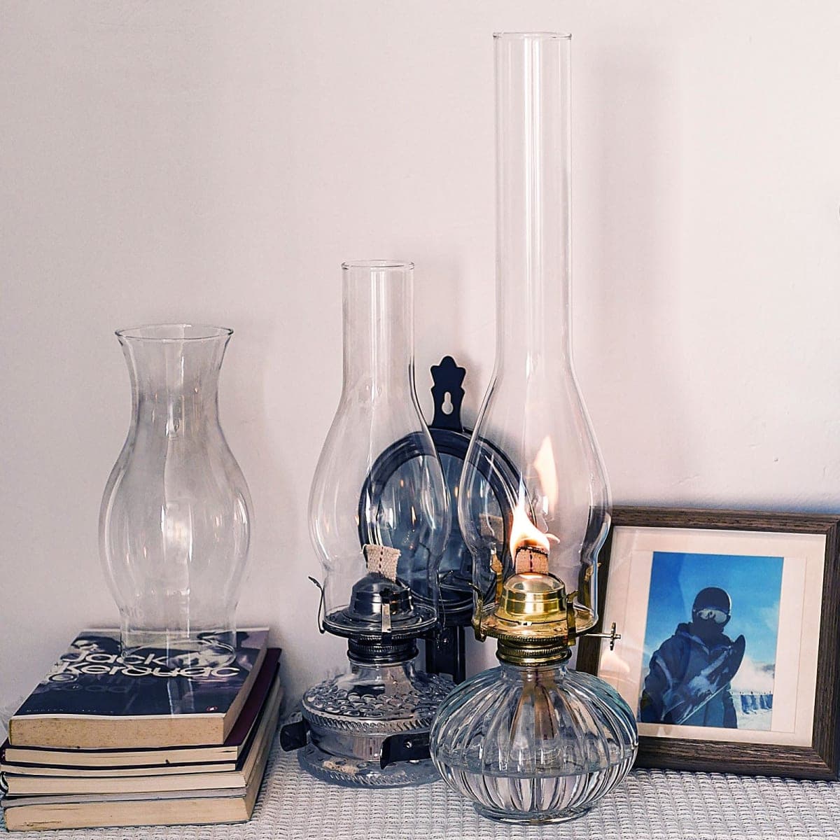 GXFCCYXT Oil Lamp Chimney 3 Inch Base by 14 Inch Tall Clear Glass and Hurricane Kerosene Lamp Chimney Replacement for Fixture Replacement Globes & Shades thumbnail 5