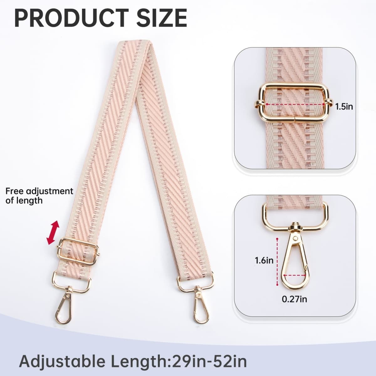 Dksongr Purse Straps Replacement Crossbody Wide Bag Strap for Purses Adjustable shoulder Straps for Women Handbags thumbnail 2