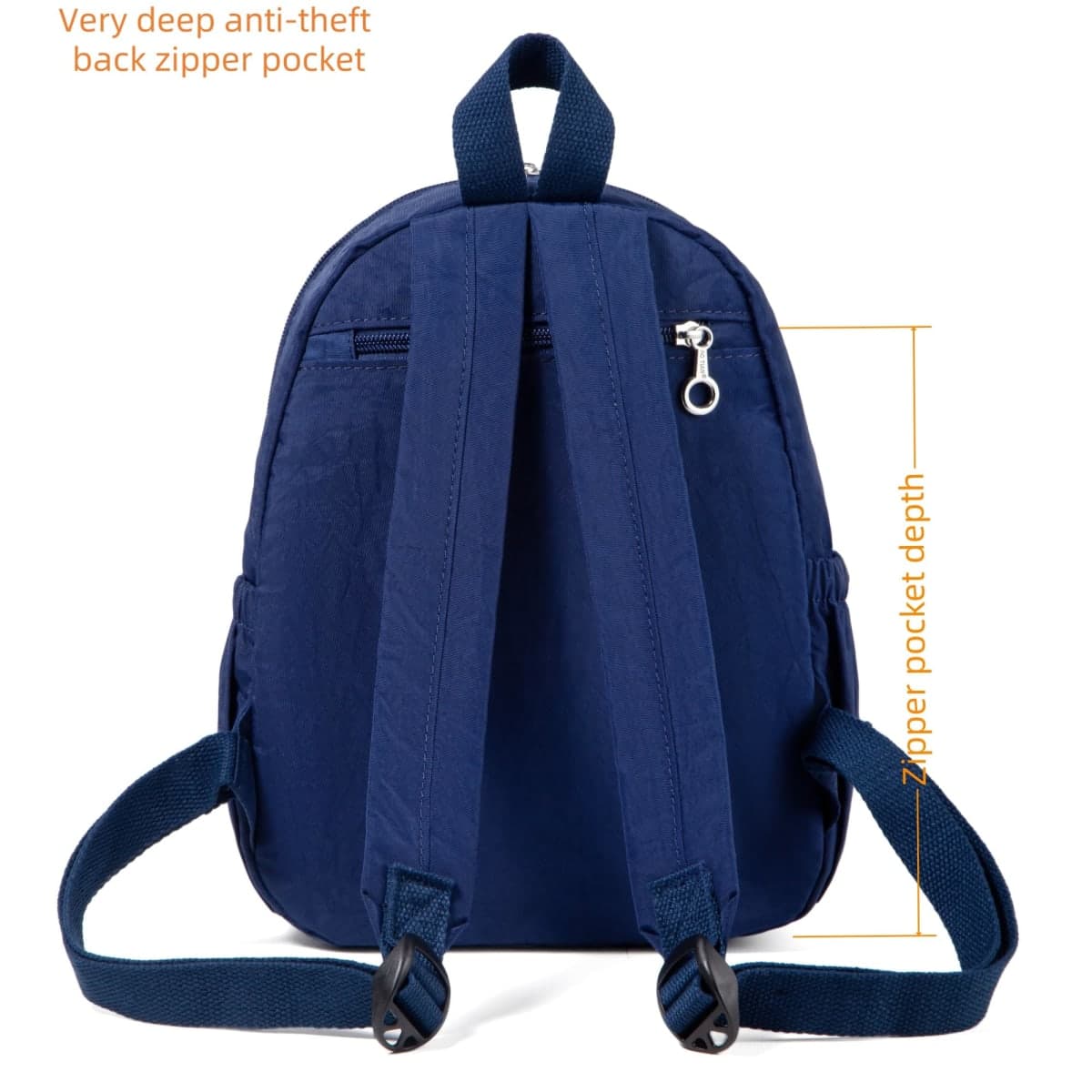 AOTIAN Mini Lightweight 11.8 Inch Backpack Durable Travel Hiking Women and Girls Small Daypack, 7 Liters Blue thumbnail 4