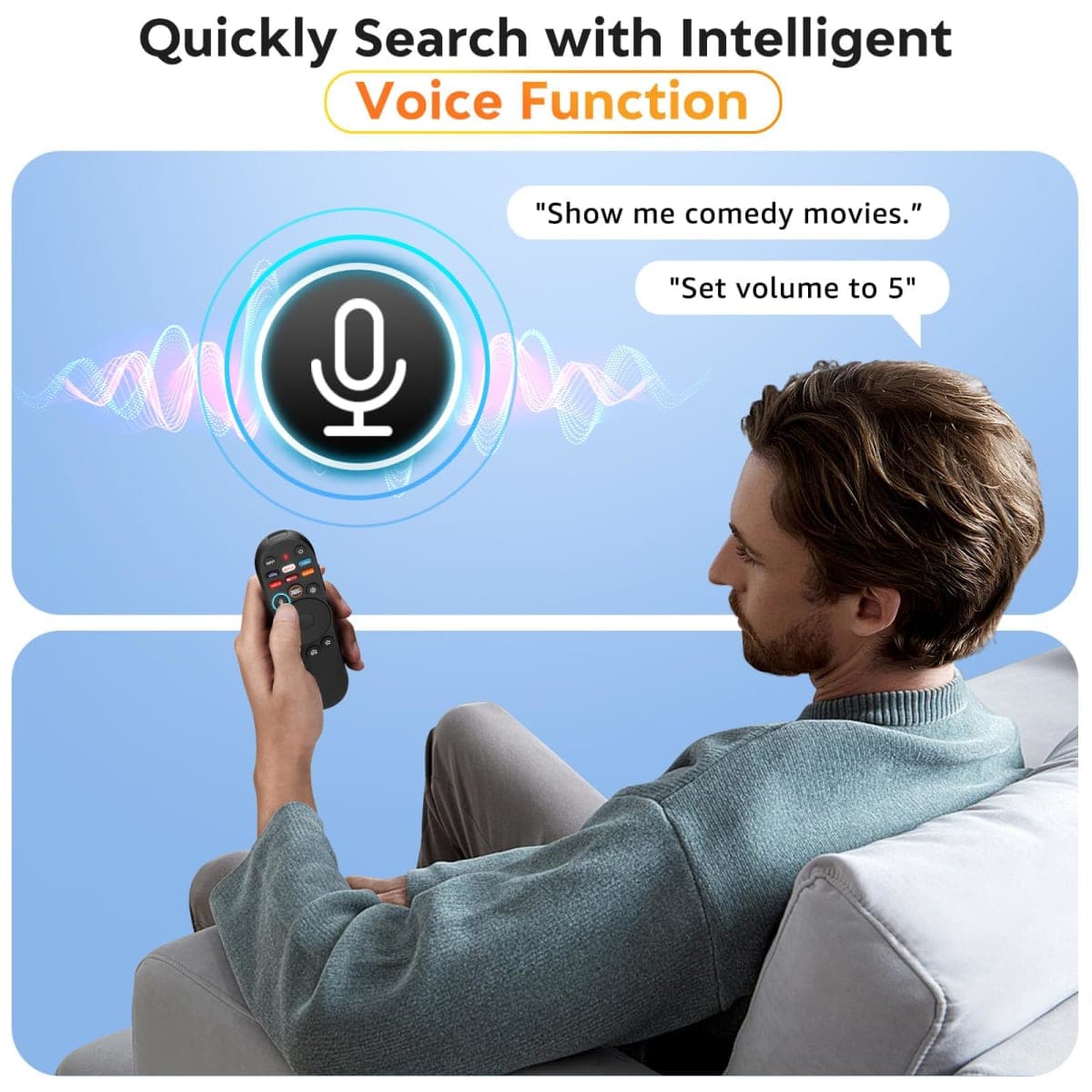 Voice Remote Control for Vizio-Smart-TV-Remote-Replacement XRT270 for Vizio FHD 4K Quantum D/P/M/V-Series Smart TV thumbnail 3