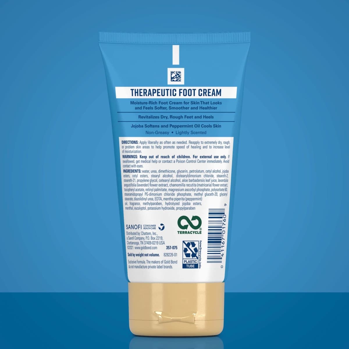 Gold Bond Therapeutic Foot Cream, 4 oz., With Jojoba & Peppermint Oil, Foot Moisturizer- pack of 1 thumbnail 3