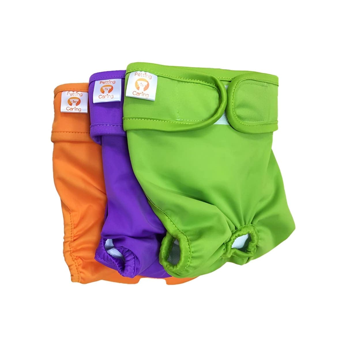 Dog Diapers Washable & Reusable by PETTING IS CARING - Female Dog Diapers Materials Durable Machine Washable Solution for Pet Incontinence and Long Travels - 3 Pack Set thumbnail 4