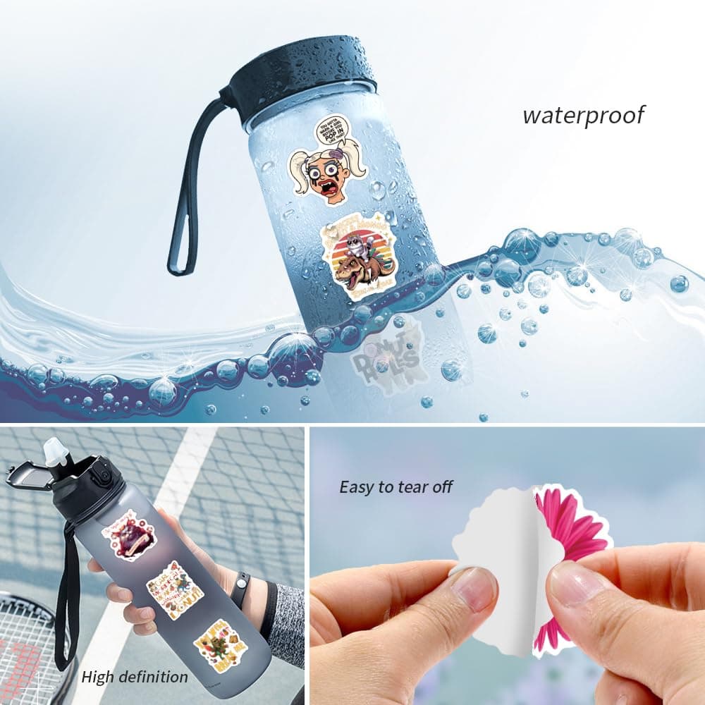 105pcs DCC This is an Outrage Princess Donut Sticker Funny Dungeon Book Crawler Reading Carl Stickers for Kindle Waterproof Vinyl for Laptop, Water Bottle, Skateboard, Scrapbooking, Party Favors thumbnail 4