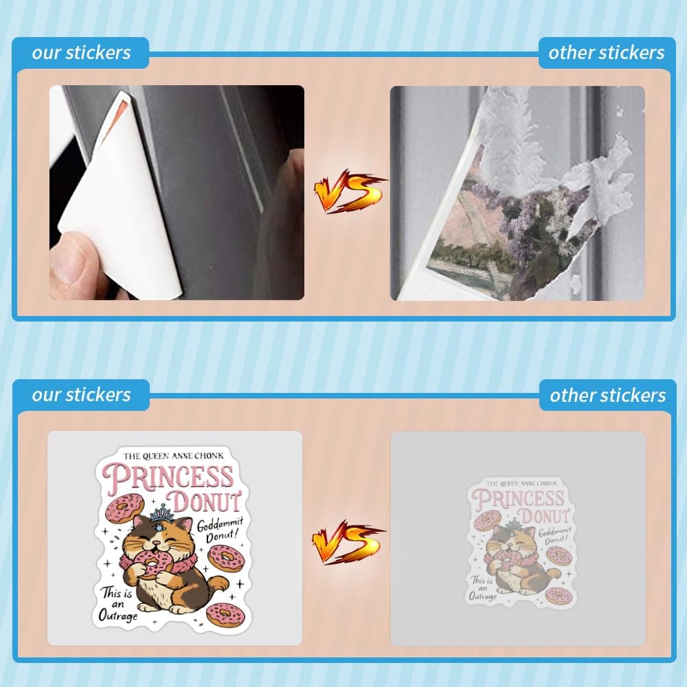 105pcs DCC This is an Outrage Princess Donut Sticker Funny Dungeon Book Crawler Reading Carl Stickers for Kindle Waterproof Vinyl for Laptop, Water Bottle, Skateboard, Scrapbooking, Party Favors thumbnail 5