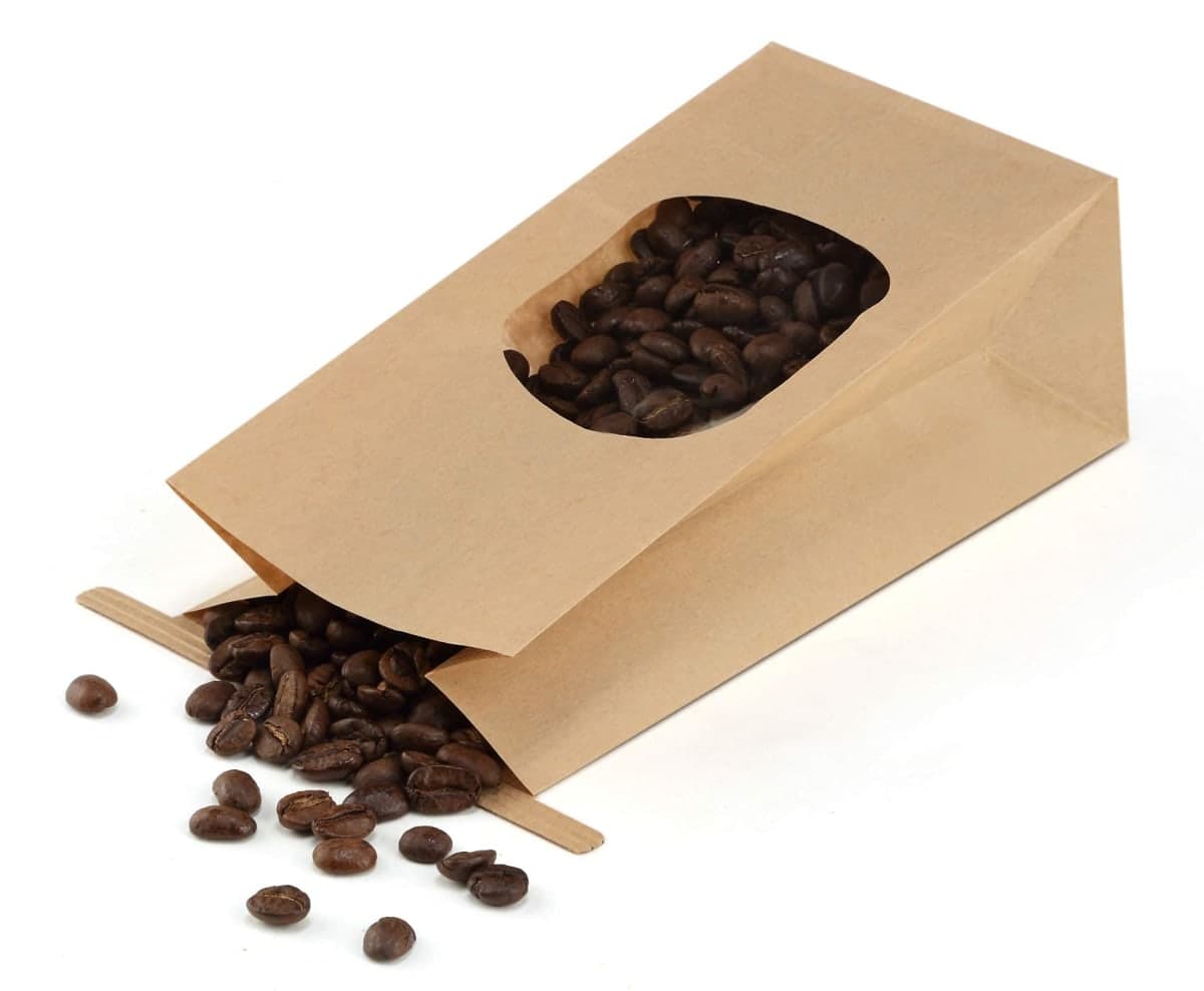 BagDream Small Bakery Bags with Window 100Pcs 3.54x2.36x6.7 Inches Tin Tie Tab Lock Kraft Brown Window Paper Bags for Coffee Bean, Cookies, Treat, Snack thumbnail 4