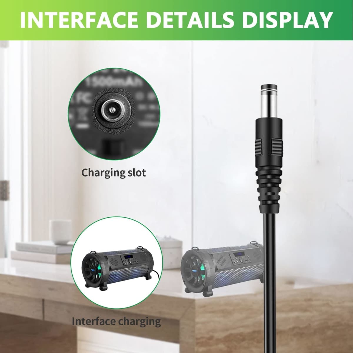 12v Car dc Charger Power Cord with 8 Connectors for Cigarette Lighter Portable DVD Player, Car DVR, GPS, Bluetooth Speakers, Breast Pump, Car Refrigerator, Air Compressor, Heating Cup thumbnail 4