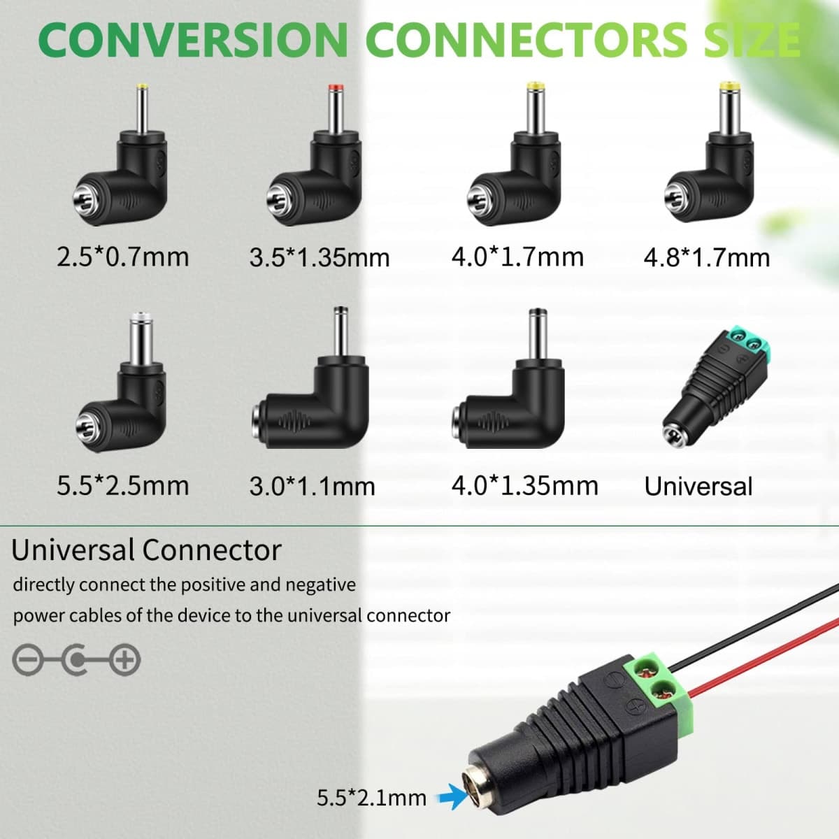 12v Car dc Charger Power Cord with 8 Connectors for Cigarette Lighter Portable DVD Player, Car DVR, GPS, Bluetooth Speakers, Breast Pump, Car Refrigerator, Air Compressor, Heating Cup thumbnail 5