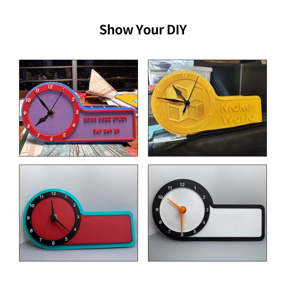 3D Printer Part DIY Clock Model Components Kit: Only Hardware Accessories Not Include Printed Part Compatible with BambuoLab X1/X1C/X1E/P1P/P1S/A1/A1 Mini Craertive Model Makeworld MH-011 thumbnail 4