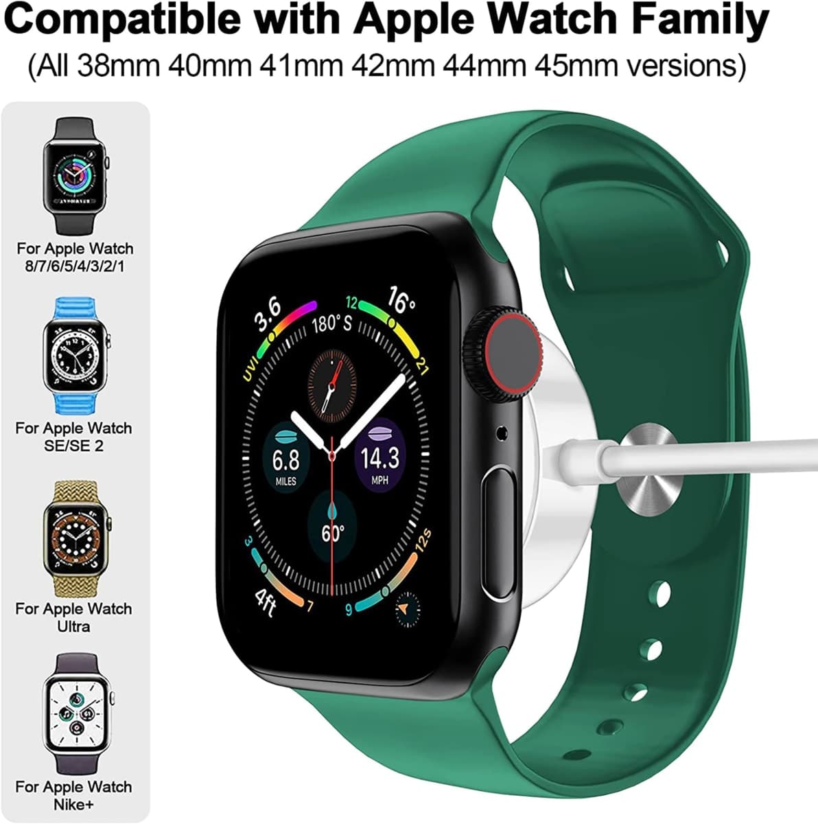 𝟐𝟎𝟐𝟔 𝐔𝐩𝐠𝐫𝐚𝐝𝐞𝐝 Magnetic Charging Cable for Apple Watch Charger,[USB C Port] Wireless Charging Cable Compatible with iWatch Series Ultra/10/9/8/7/6/SE/SE2/5/4/3/2[3.3FT/1M]-White thumbnail 2