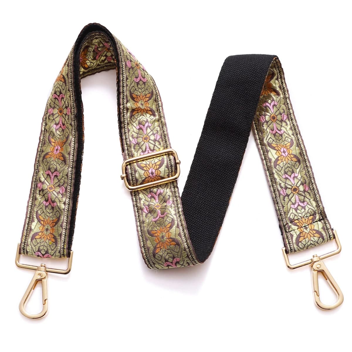 S-Jacorry Purse Strap Replacement Crossbody Wide Shoulder Strap Adjustable Canvas Straps Handbag Strap Replacement Belts, Gold Buckel-911, inch, Crossbody thumbnail 2