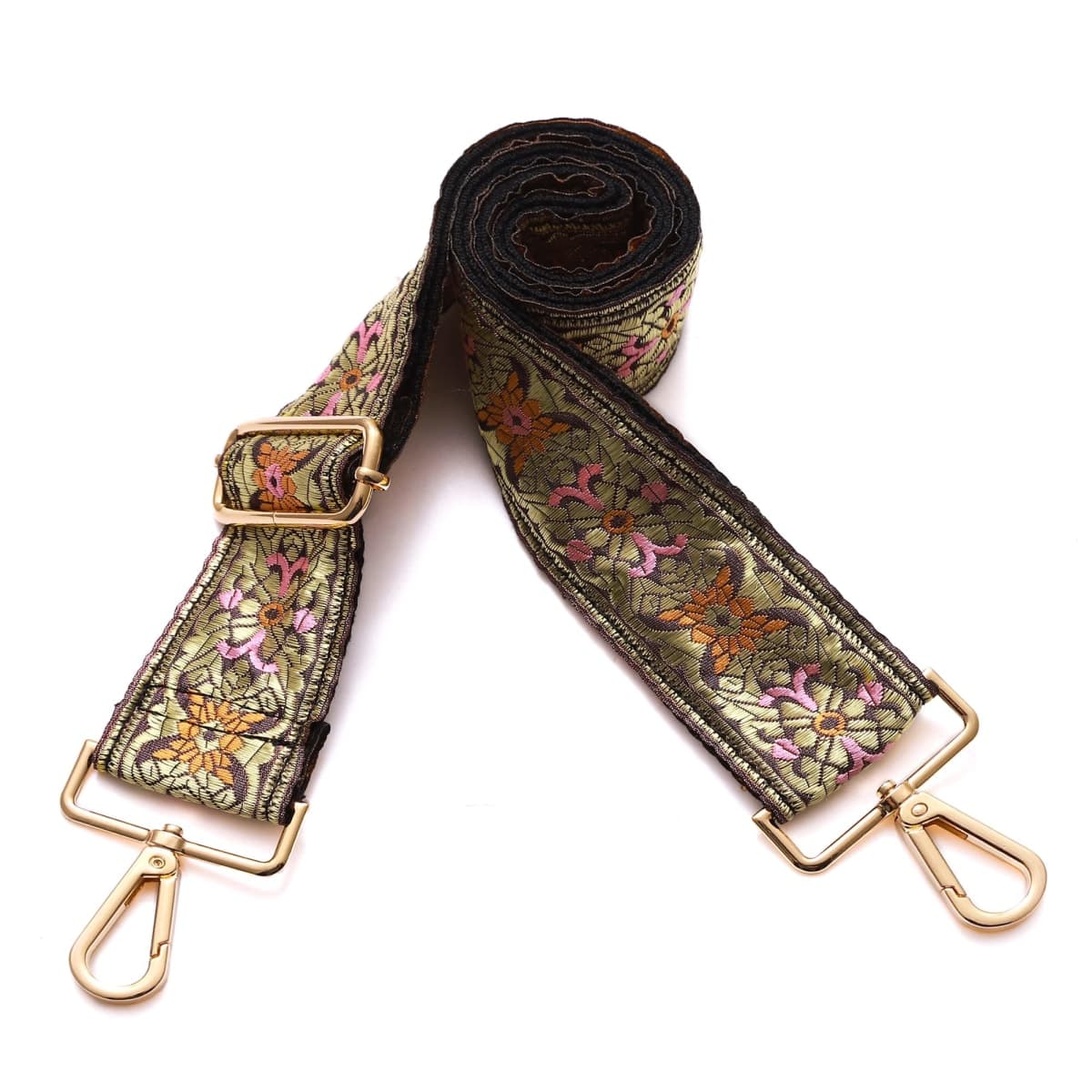 S-Jacorry Purse Strap Replacement Crossbody Wide Shoulder Strap Adjustable Canvas Straps Handbag Strap Replacement Belts, Gold Buckel-911, inch, Crossbody thumbnail 3