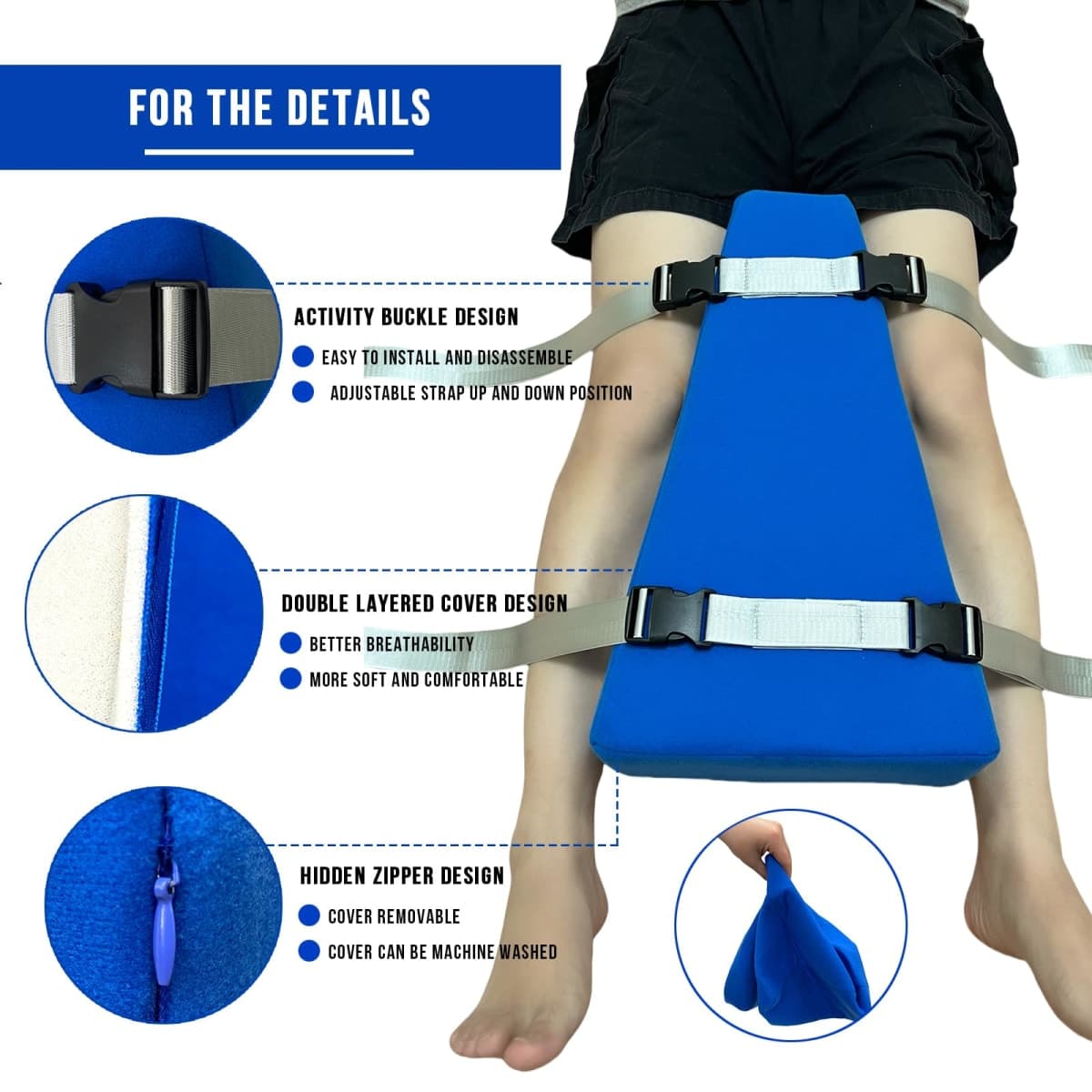 bibahala Hip Abduction Pillow Hip Replacement Recovery kit After Surgery Supplies Support Pillow Seniors Total knee Replacement Prime Preventing Dislocation Leg fixed pillow thumbnail 4