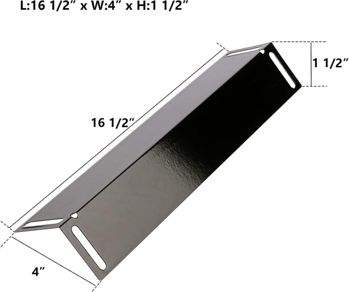 Uniflasy for Smoke Hollow Grill Parts, Smoke Hollow PS9900 PS9500 6500 6800 SH5000 SH9916 Grill Parts, 16 1/2 Inch Porcelain Steel Heat Plate Shield Stainless Steel Pipe Burners 3 Packs thumbnail 2
