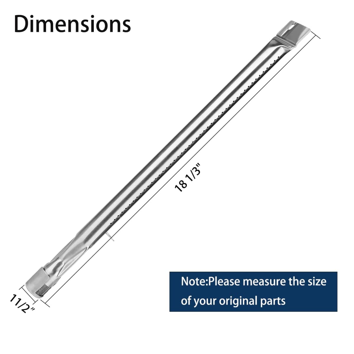 Uniflasy for Smoke Hollow Grill Parts, Smoke Hollow PS9900 PS9500 6500 6800 SH5000 SH9916 Grill Parts, 16 1/2 Inch Porcelain Steel Heat Plate Shield Stainless Steel Pipe Burners 3 Packs thumbnail 3