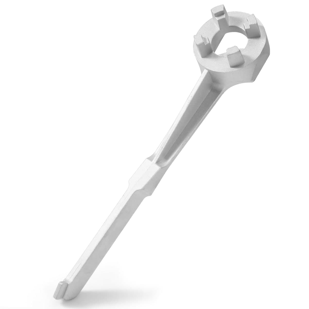 Aluminum Drum Wrench, Drum Plug Bung Wrench for Opening 10 15 20 30 50 55 Gallon Drum, Fits 2 in and 3/4 in Bung Caps — image 1
