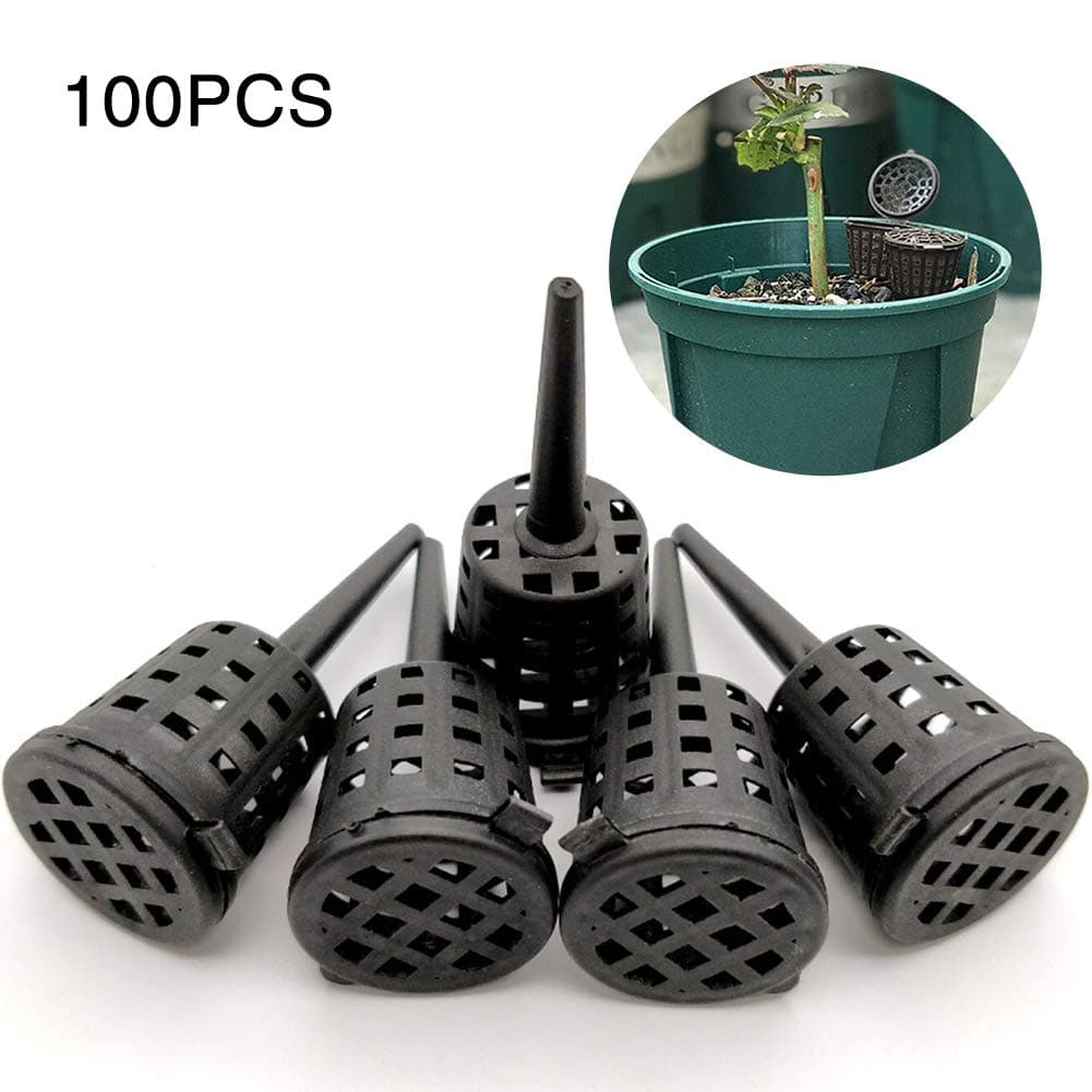 100 Pcs Fertilizer Baskets with Lid for Slow and Timed Release Fertilizers, Garden Nursery Pots Portable Aquarium Orchid Park Agriculture Slow Release to Bonsai Cultivate Plant thumbnail 3