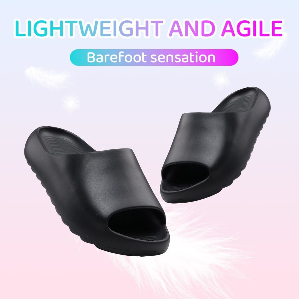 Cloud Slides for Kids,Boys Girls Shower Slippers Bathroom Pool Sandals,Toddler Home House Open Toe Comfy Thick Sole Slippers,Summer Non-Slip Beach Shoes, Khaki, 3-3.5 Big Kid thumbnail 2
