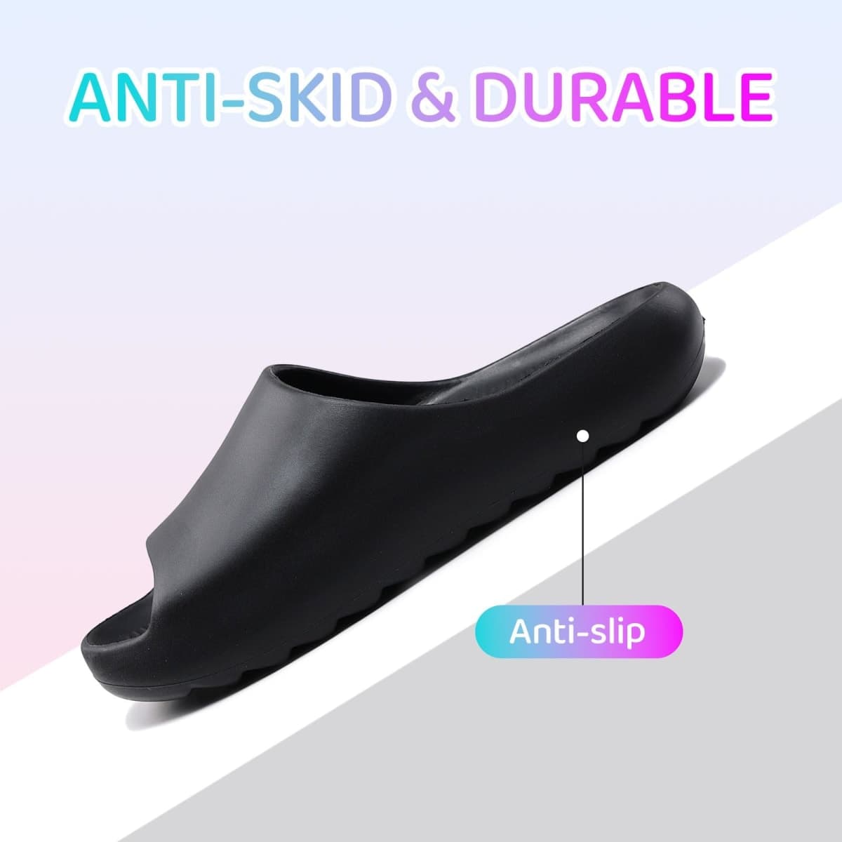 Cloud Slides for Kids,Boys Girls Shower Slippers Bathroom Pool Sandals,Toddler Home House Open Toe Comfy Thick Sole Slippers,Summer Non-Slip Beach Shoes, Khaki, 3-3.5 Big Kid thumbnail 3