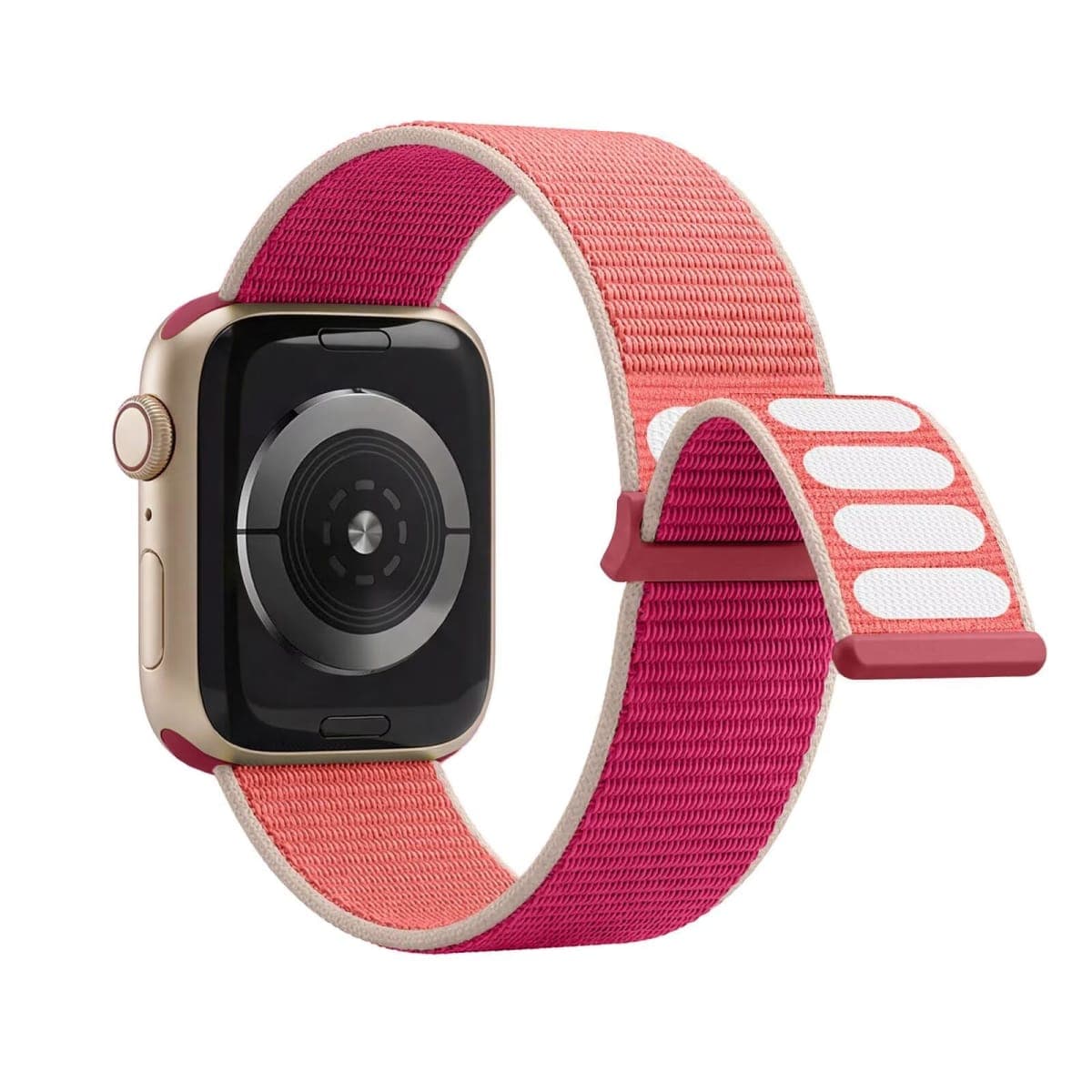 Bifeiyo Compatible with Apple Watch Bands Women Men 46MM 45MM 44MM 42MM 41MM 40MM 38MM,Nylon Sport Loop Strap for iWatch Series 10 9 8 7 6 5 4 3 2 1 SE Ultra(44/45/46/49/S3-42mm,Pomegranate) thumbnail 2