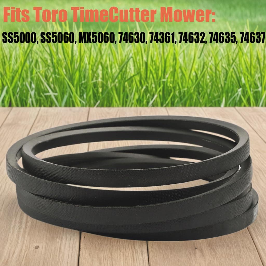 Annolai 119-8820 Deck Belt Replacement Lawn Mower V-Belt for Toro Timecutter ss5000 Parts SS5060 MX5060 74630 74361 74632 74635 74637 74641 with 50" Deck, 1/2 Inch x 141-1/2 Inch (119-8820) thumbnail 4