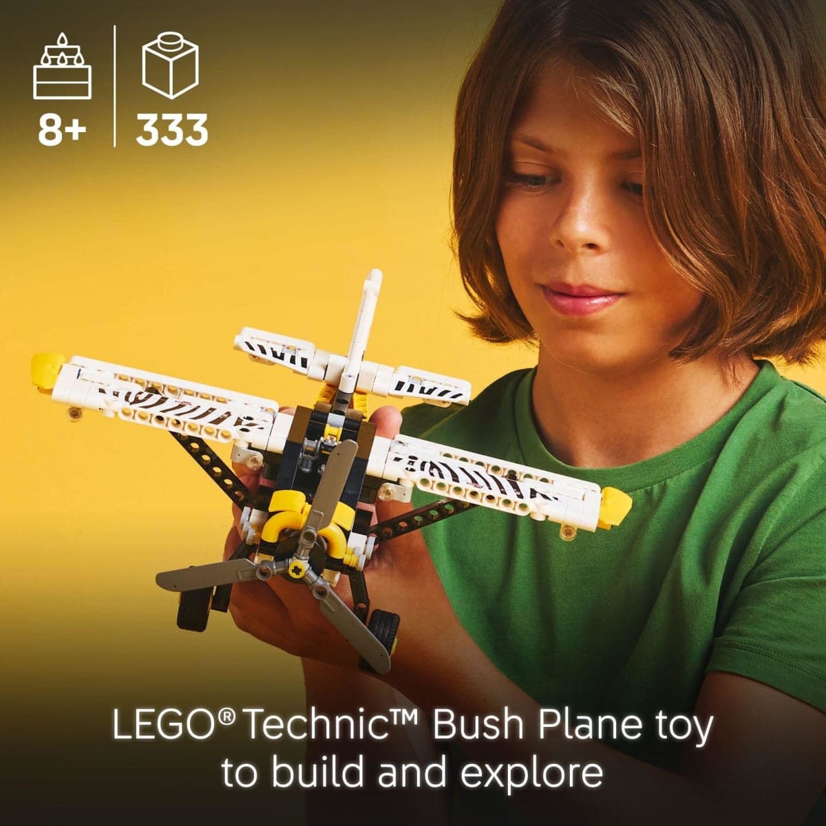 LEGO Technic Bush Plane Toy - Buildable Airplane Toy for Kids, Boys and Girls, Ages 8+ - Model Airplane Gift with Spinning Propeller, 4-Cylinder Piston Engine, and More - 42198 thumbnail 2