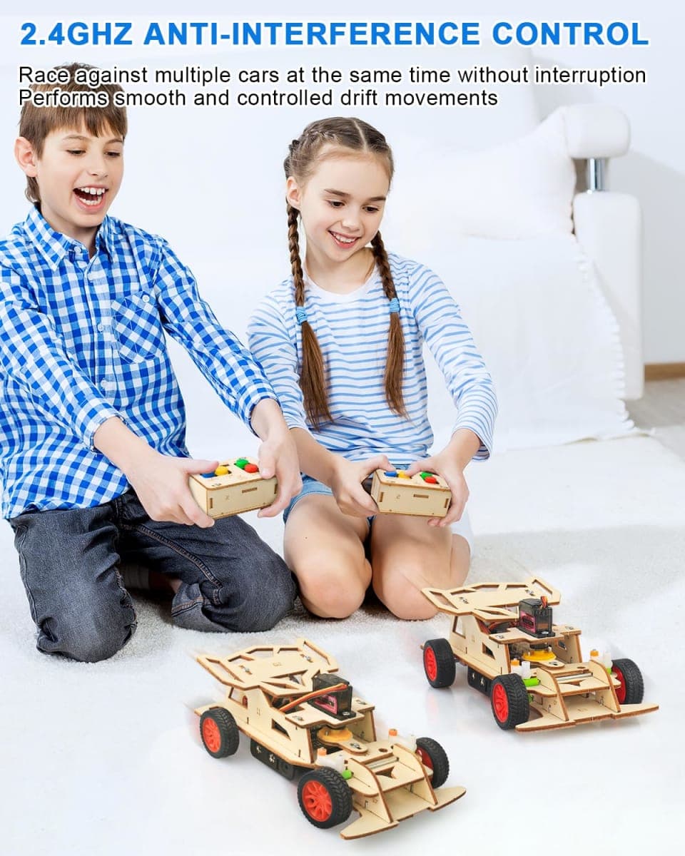Poraxy STEM Kits for Kids 8-10, STEM Toys for Boys Ages 8-13, Remote Control Car, Wooden 3D Puzzles Science Kits 8-12 Projects Building Model, Birthday Gifts for 9 11 14 Year Old Teen Boys Girls thumbnail 2