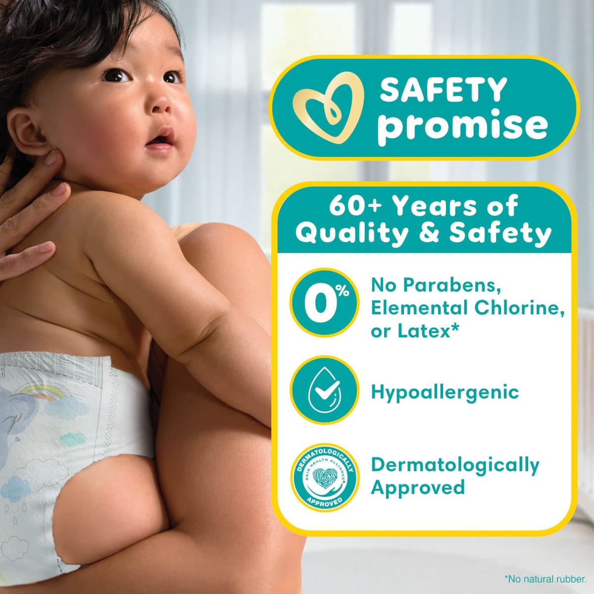Pampers Swaddlers Diapers, Size 1, Absorbent, Keeps Baby Dry and Comfortable, Skin Safe Disposable Baby Diaper, 1 Pack (Count of 198) thumbnail 4