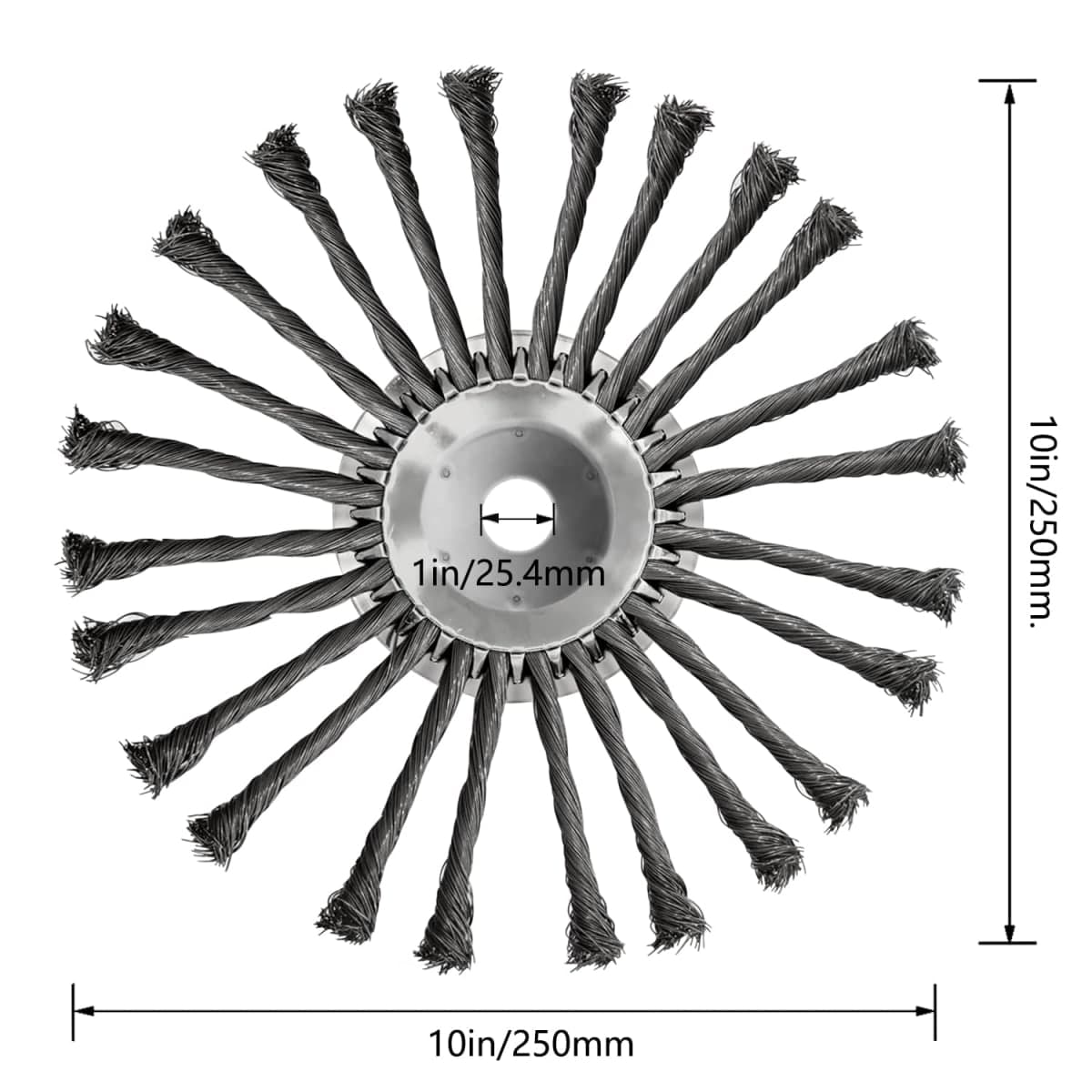 NeJesZoe 10 inch Unbreakable Steel Wire Weed Brush Cutter Trimmer Head,Lightweight Wired Trimmer Blade for Weed Trimmer,Wired Weed Cutter Universal Attachments Head,Upgraded Rotary Wire Weed Head thumbnail 2