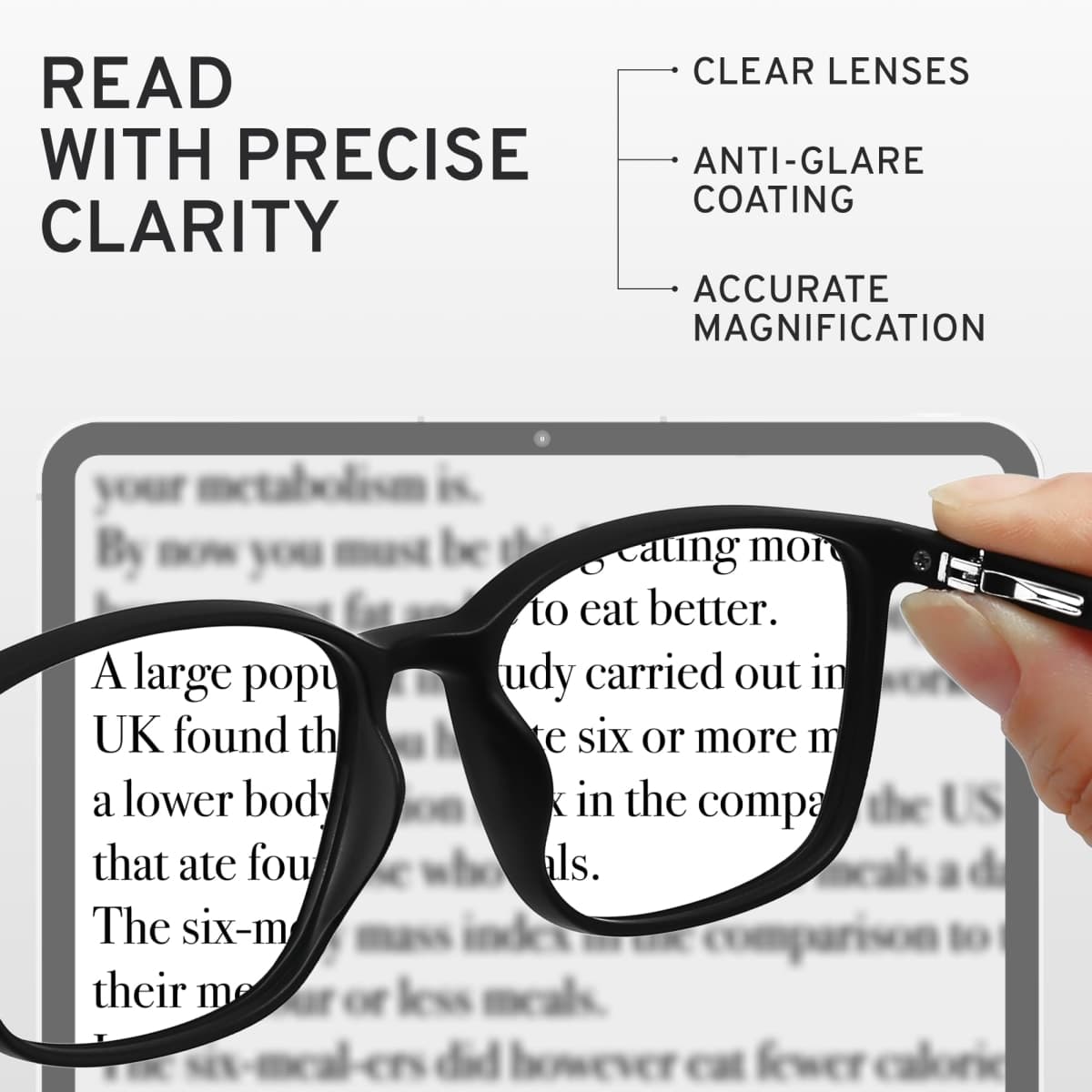 NOVIVON Active‑Fit +1.5 Reading Glasses for Men - Blue Light & UV Protective Readers with Bonus Case & Cloth thumbnail 3